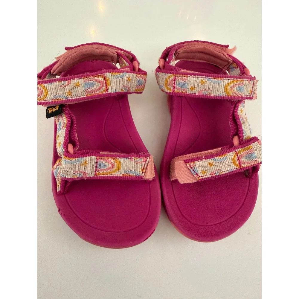 Teva Hurricane XLT 2 Toddler Pink Rainbow Star Sport Sandals 1019390T Size 6T